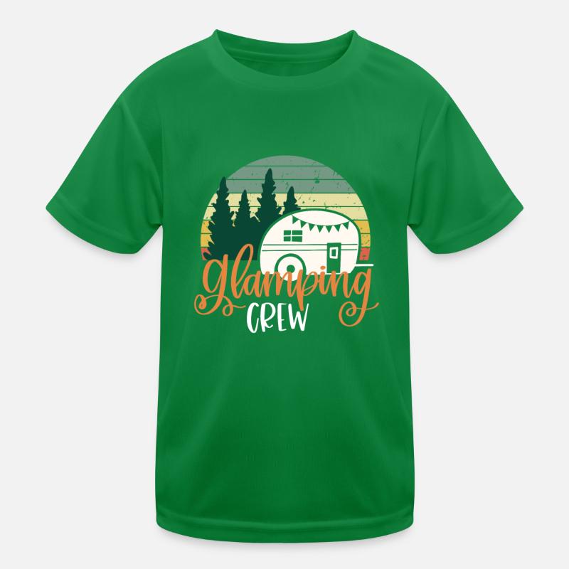 Glamping Glamourous Camping Glampings Luxury Vacation Kids Functional T-Shirt