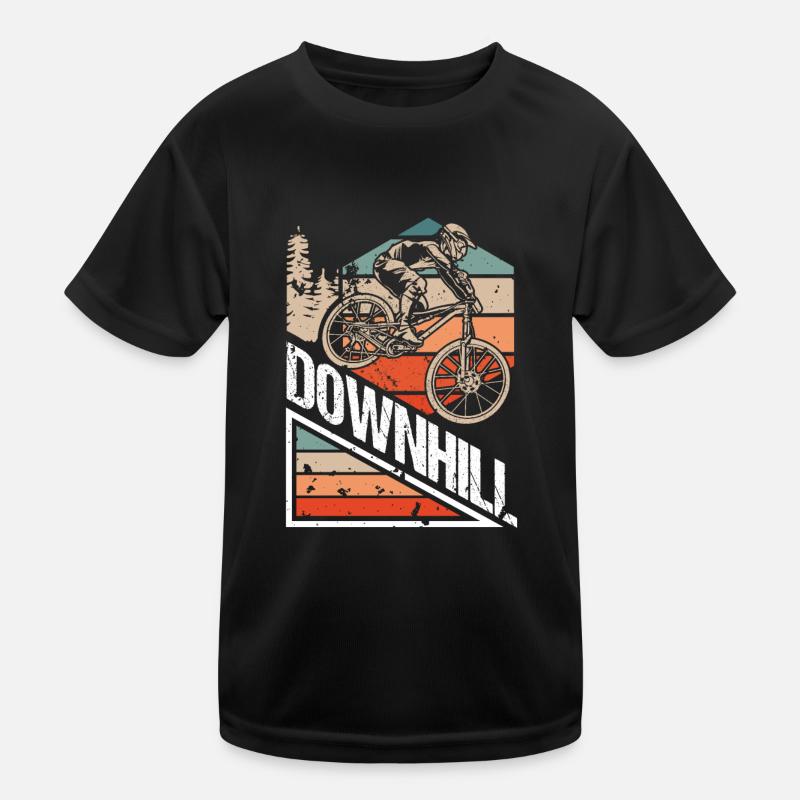 Downhill Downhill Bicycle - Kids Functional T-Shirt - black