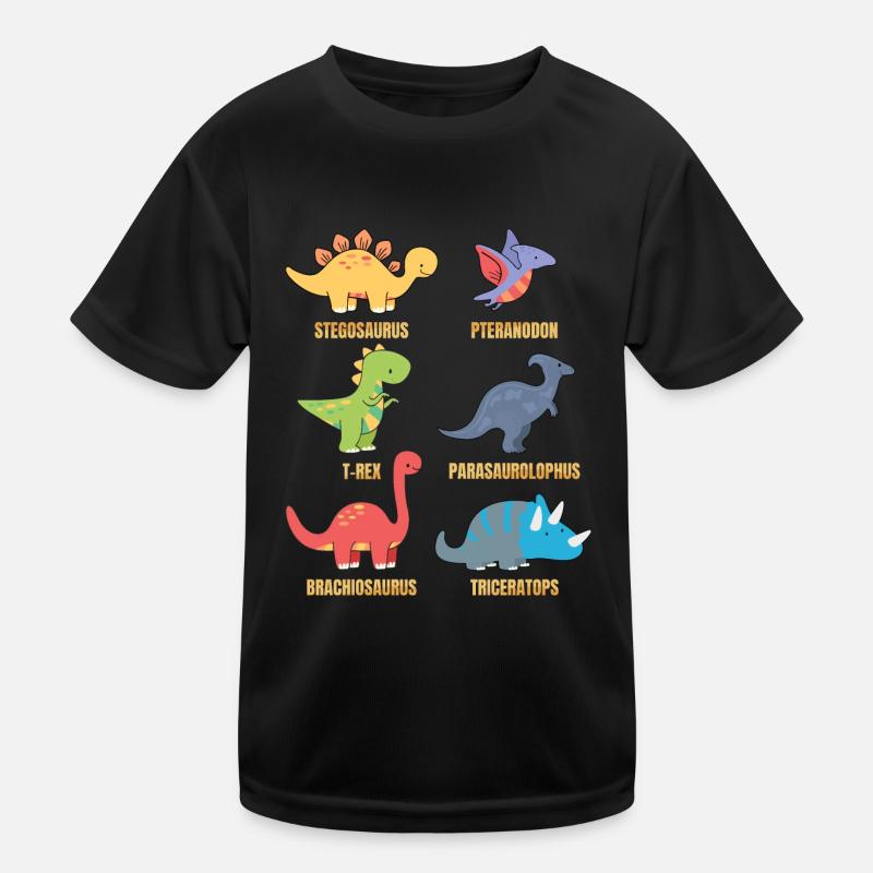 Types Of Dinosaurs Dino Identification - Cute Kinder Funktions-T-Shirt
