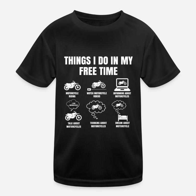 Things I Do In My Free Time Dirt Bike Motorcycle Kinder Funktions-T-Shirt