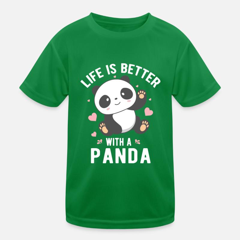 La vie est meilleure avec un panda panda mignon Bear Classi T-shirt sport Enfant