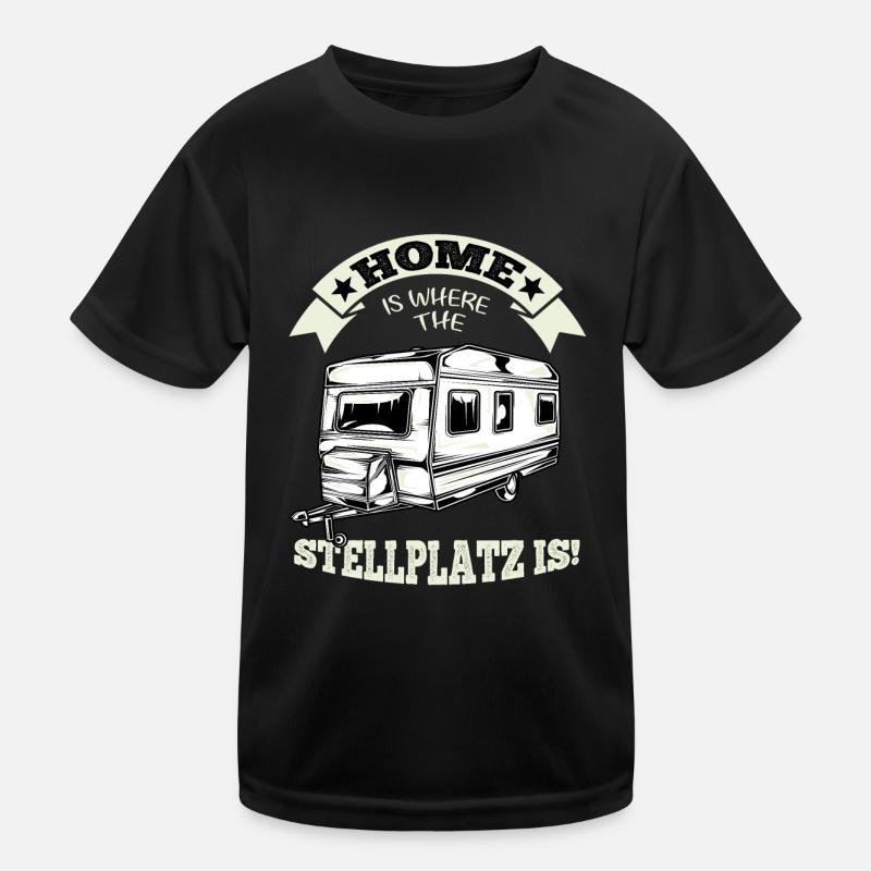 Home Is Where The Emplacement Is Caravane Camping T-shirt sport Enfant