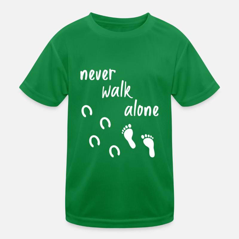 Never walk alone cheval équitation T-shirt sport Enfant