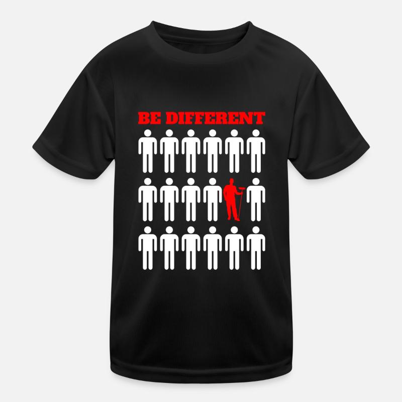 Be different Be a cleaner - Kids Functional T-Shirt - black