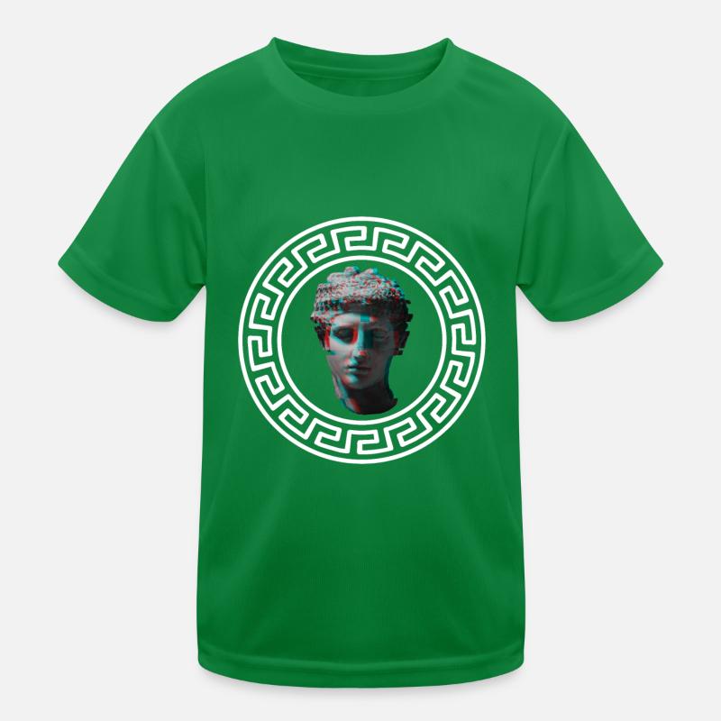 Sparta Grecs dessins symboles Vaporwave Statue T-shirt sport Enfant