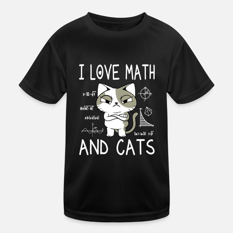 I Love Math And Cats - Mathe Professeur Cadeau T-shirt sport Enfant
