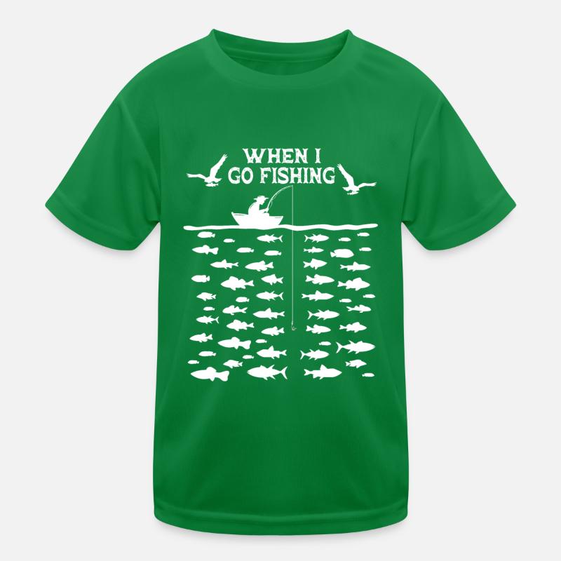 Quand je pêche T-shirt sport Enfant