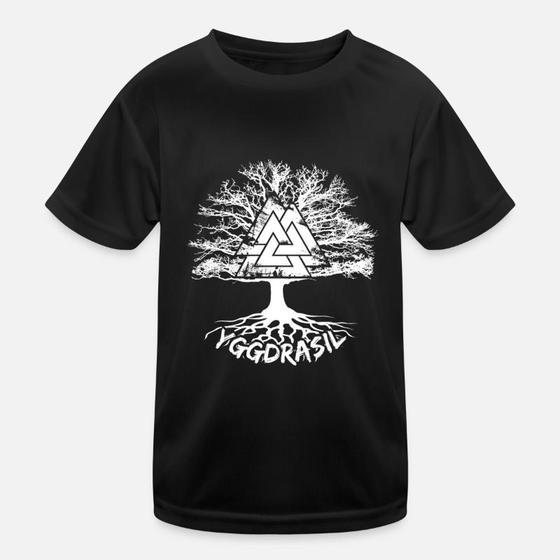 Yggdrasil Rune Circle Kids Functional T-Shirt