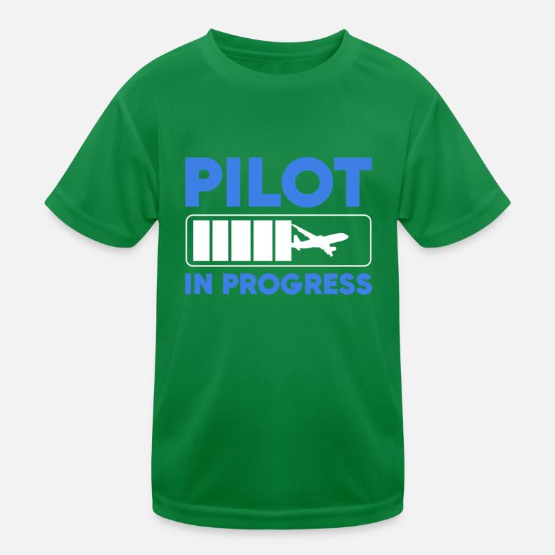 Pilot In Progress Kinder Funktions-T-Shirt