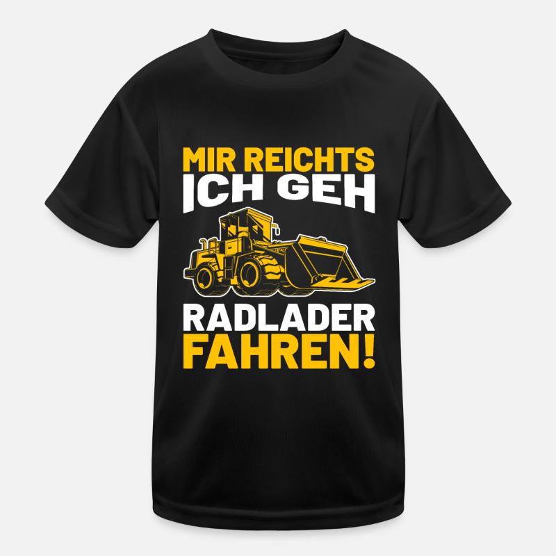 Radlader Baustelle Bagger Geschenkidee Kinder Funktions-T-Shirt