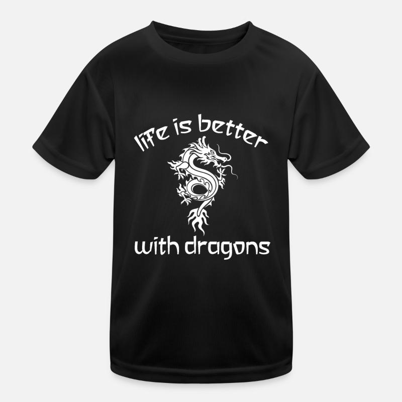 Drache Drachen shirt Kinder Funktions-T-Shirt