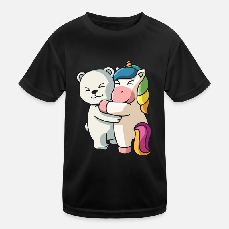 Icebear and Unicorn cute Hug Cuddle Animals Kids Functional T-Shirt