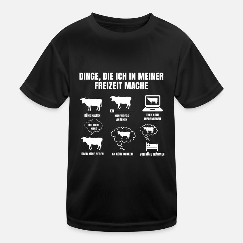 Dinge In Meiner Freizeit Mache Kuh Kühe Milchbauer Kinder Funktions-T-Shirt