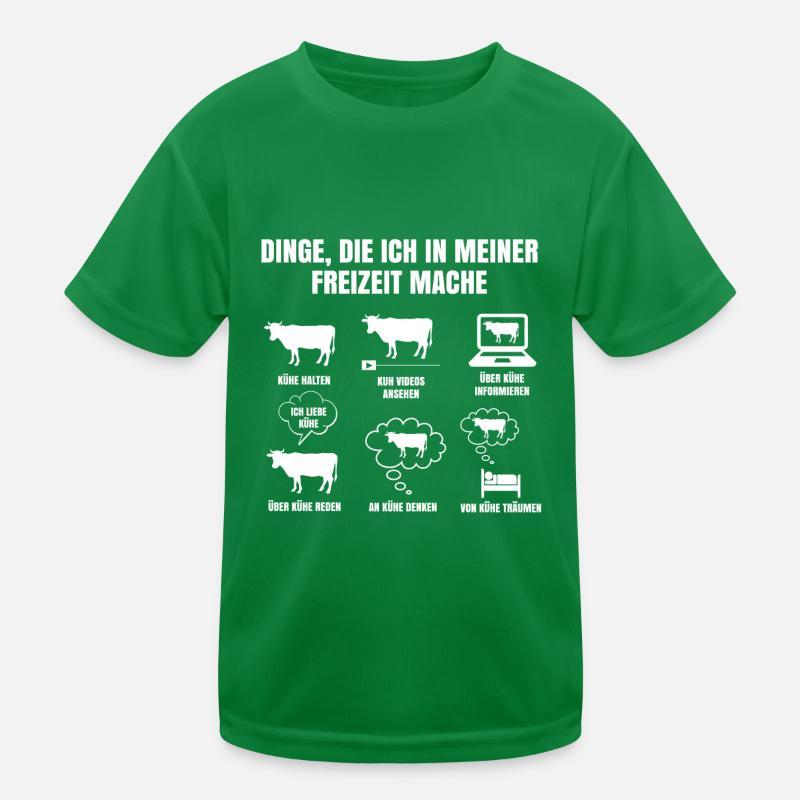 Dinge In Meiner Freizeit Mache Kuh Kühe Milchbauer Kinder Funktions-T-Shirt