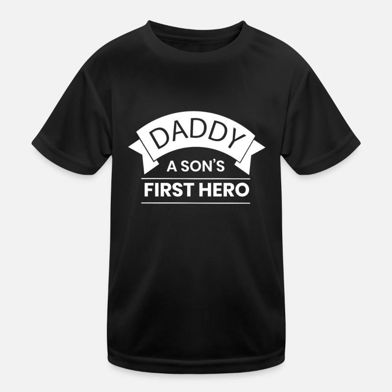 Superdad Superpapa Held Papa Vater Spruch Daddy Kinder Funktions-T-Shirt