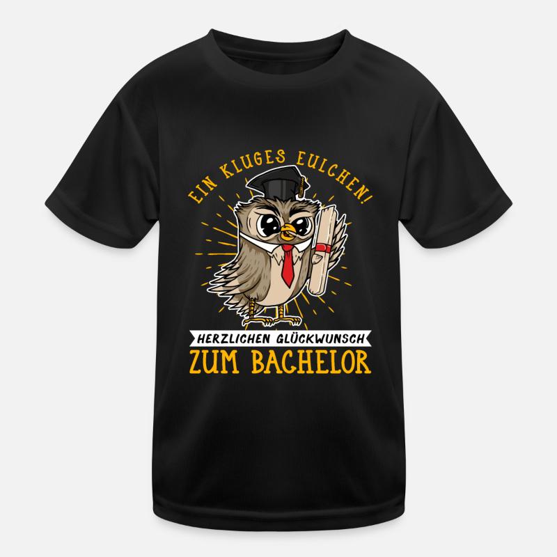 Kluges Eulchen Herzlichen Glückwunsch zum Bachelor Kinder Funktions-T-Shirt