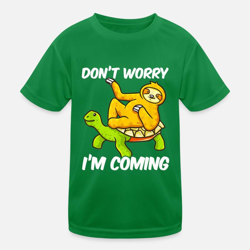 Sloth sloth lazy riding turtle Kids Functional T-Shirt