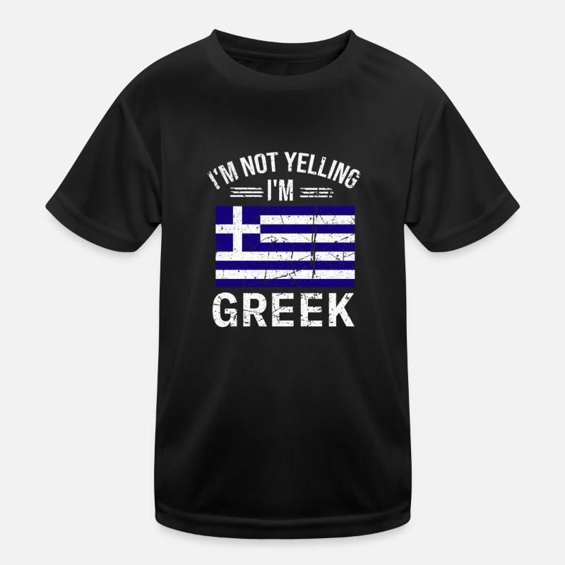 Cadeaux Pour Grecs Hellas Grèce Grec - T-shirt sport Enfant - noir