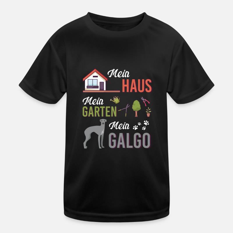 Galgo Garten Hobbygärtner Eigenheim Geschenkidee Kinder Funktions-T-Shirt