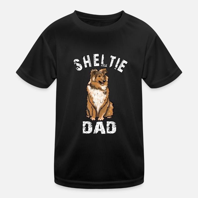 Sheltie Dad Kinder Funktions-T-Shirt