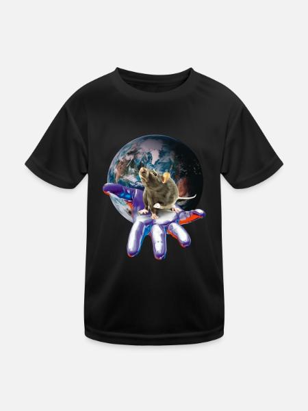 rat - Kids Functional T-Shirt - black - Front
