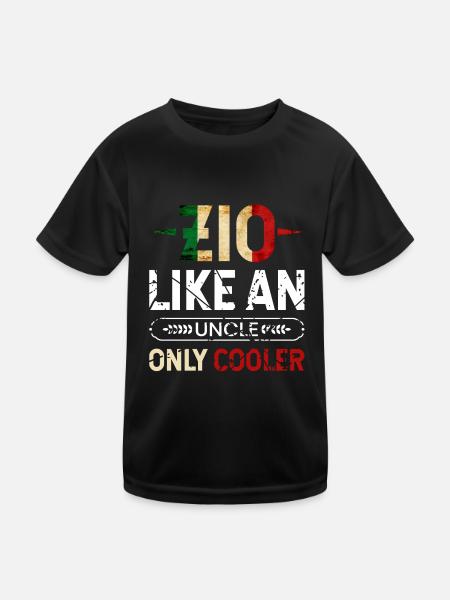 Zio like an uncle only cooler - Kids Functional T-Shirt - black - Front