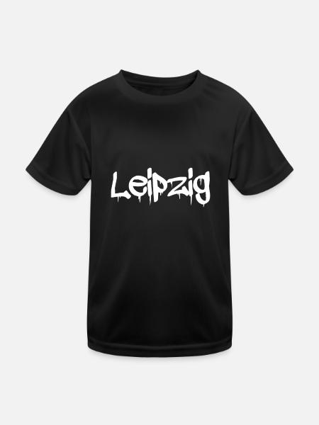 Leipzig graffiti - T-shirt sport Enfant - noir - Devant