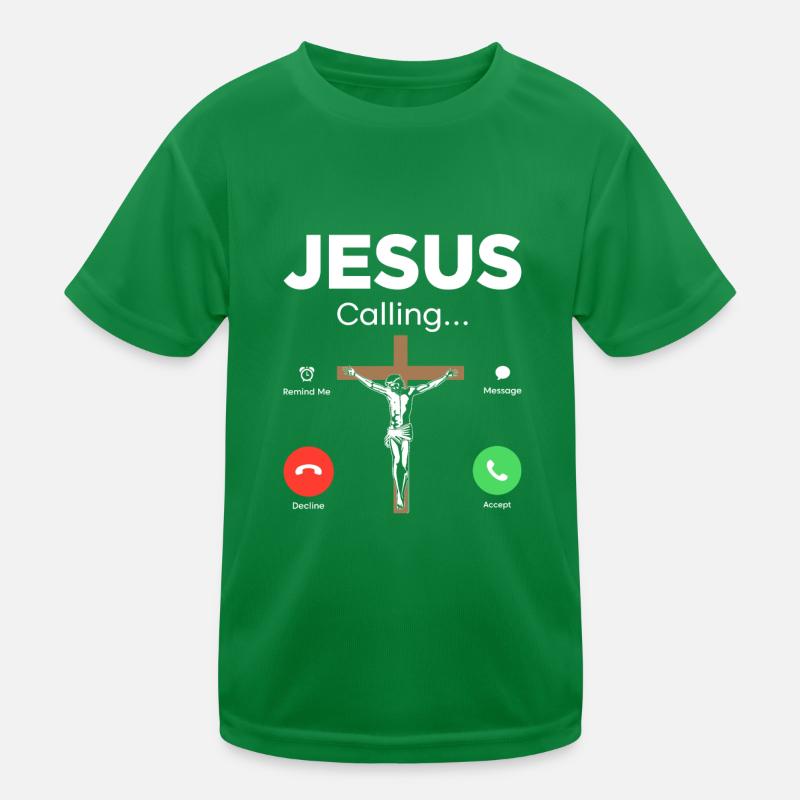 Jesus is Calling Jesus ruft an Kinder Funktions-T-Shirt