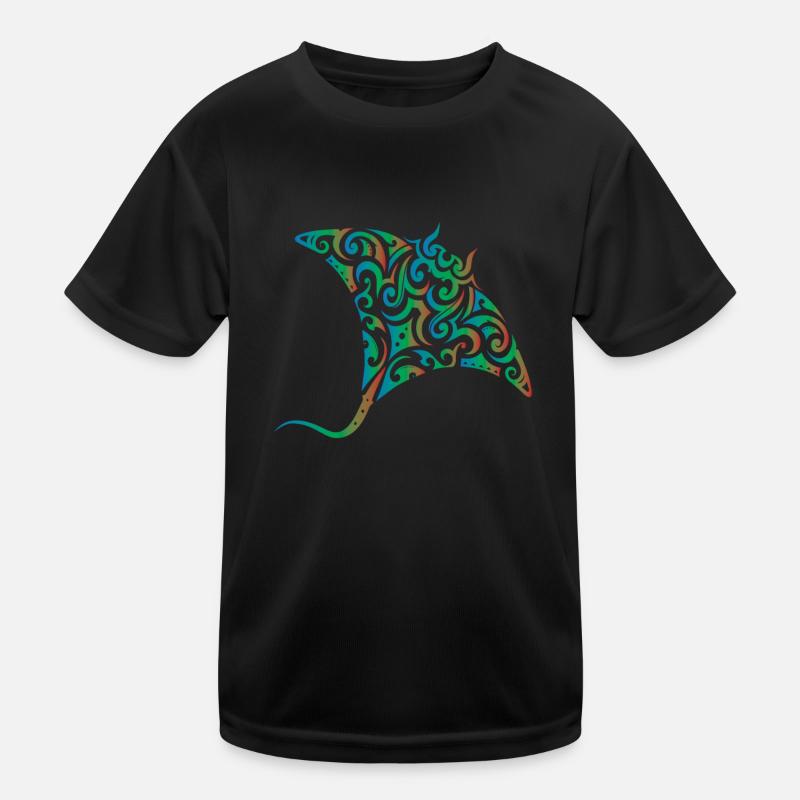 Manta Rochen Geschenk Kinder Funktions-T-Shirt