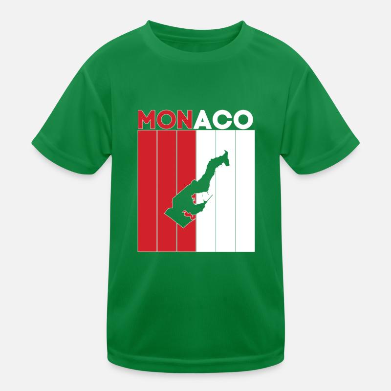 monaco Frontière nationale et pavillon T-shirt sport Enfant