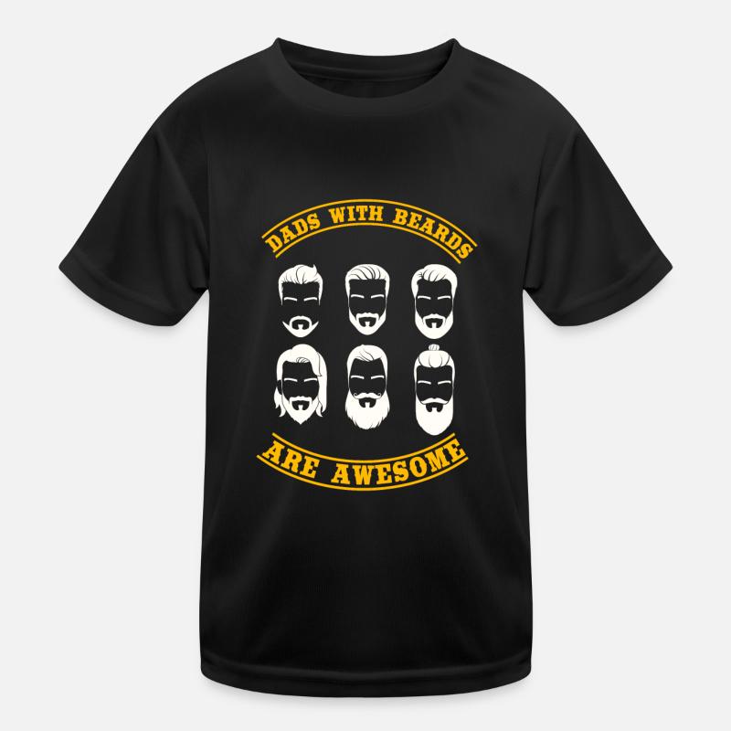 Fathers With Beards Are Fantastic, Beard, Bearded Kids Functional T-Shirt