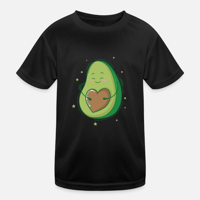 Avocado with heart as core Kids Functional T-Shirt