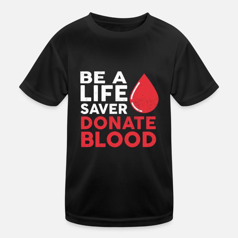 Blutspende Blutspender Blut Spender Spende spenden Kinder Funktions-T-Shirt