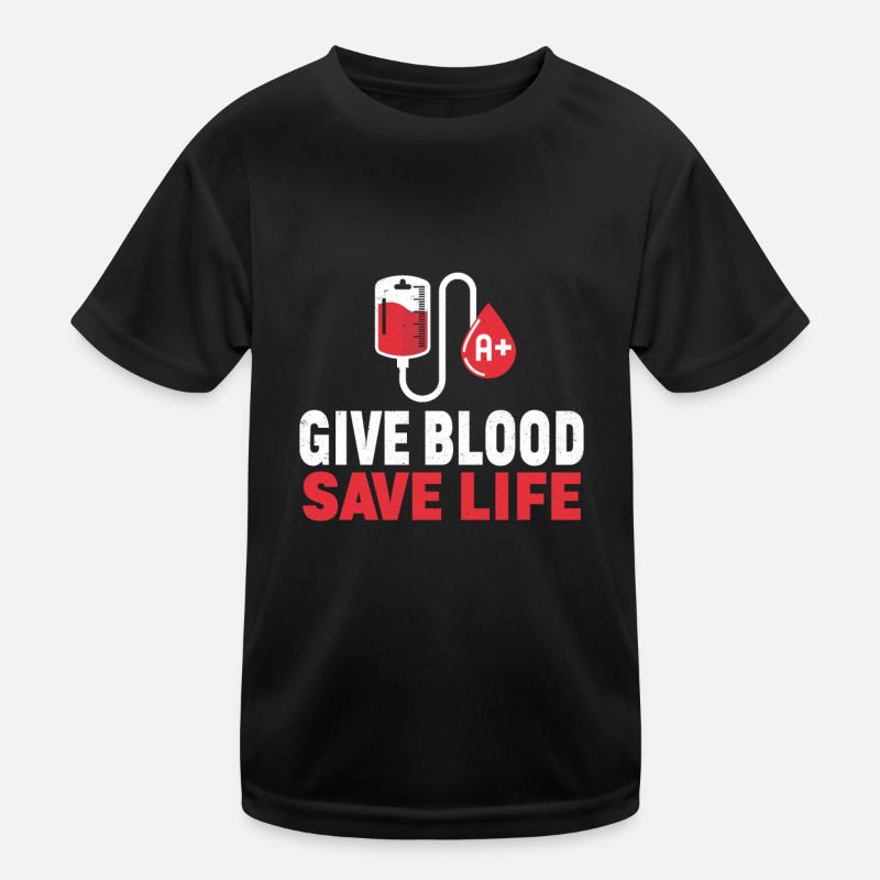 Blutspende Blutspender Blut Spender Spende spenden Kinder Funktions-T-Shirt