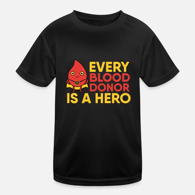 Blutspende Blutspender Blut Spender Spende spenden Kinder Funktions-T-Shirt