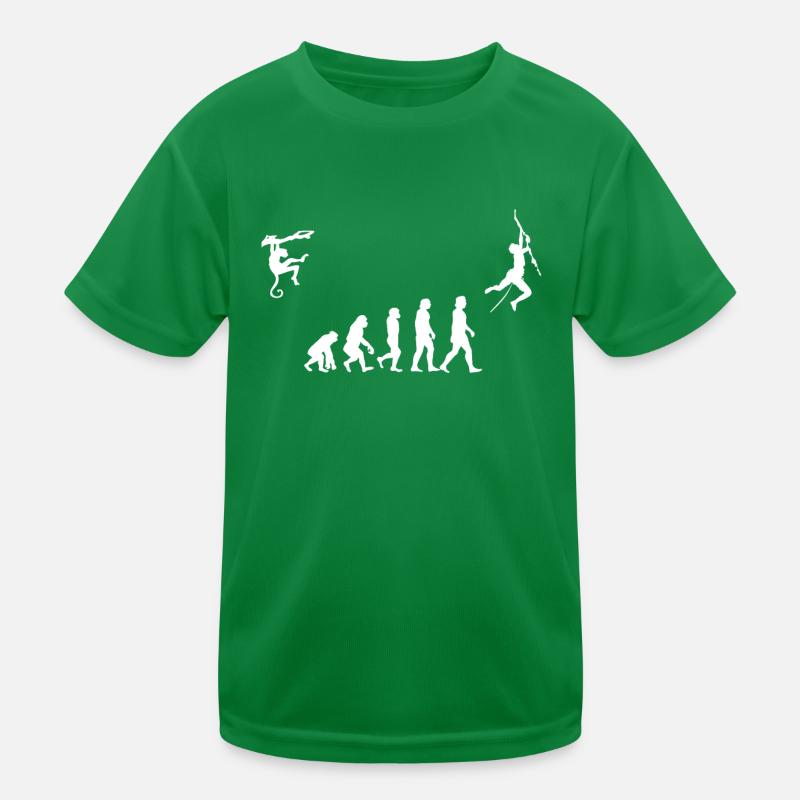 Evolution des Kletterns, Bouldern, Bergsteigen Kinder Funktions-T-Shirt