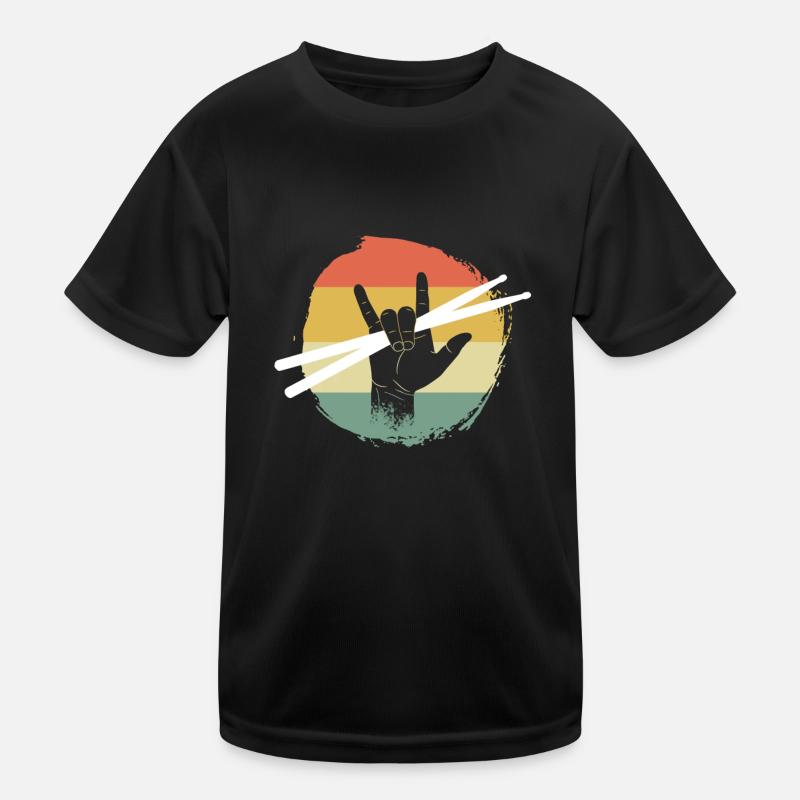 Vintage Drumsticks Kids Functional T-Shirt