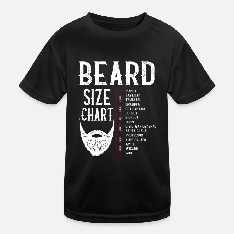 Tableau des tailles de barbe, barbe, longueur de la barbe T-shirt sport Enfant
