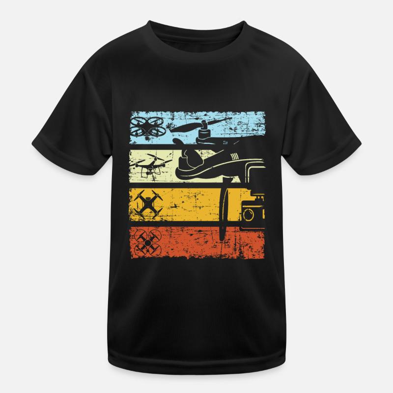 Retro Drone Pilot Drone Flight RC Quadrocopter Kinder Funktions-T-Shirt