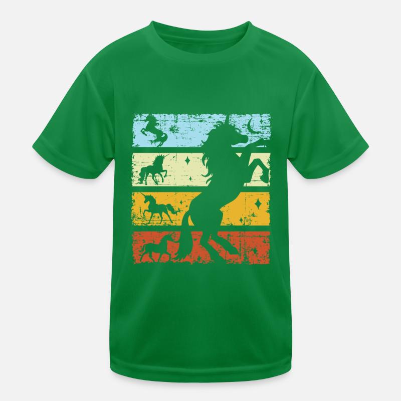 Einhorn Vintage Retro Kinder Funktions-T-Shirt