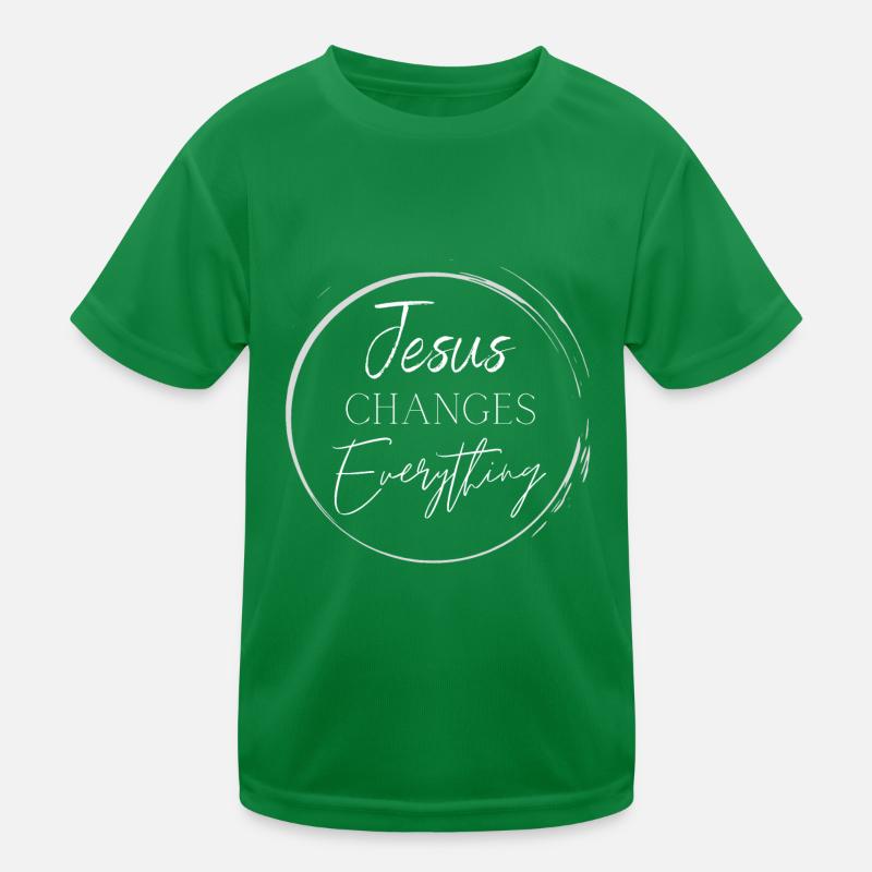 Jésus change tout blanc T-shirt sport Enfant