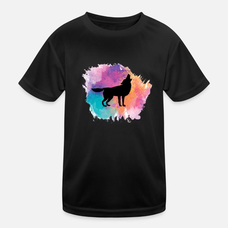 Wolf Dog Animal Wolves Pack Wilderness Forest Animals Kids Functional T-Shirt