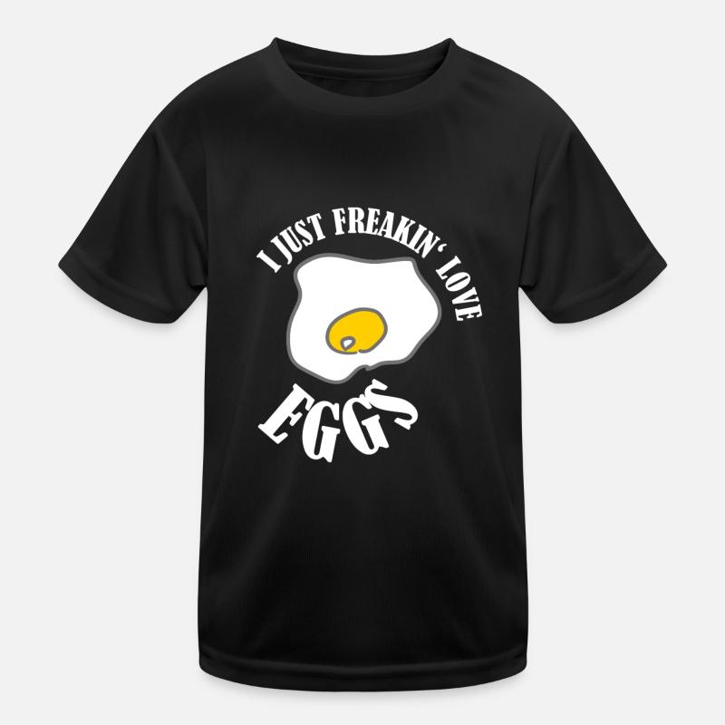 Egg yellow funny gift egg yolk eggs fried egg Kids Functional T-Shirt