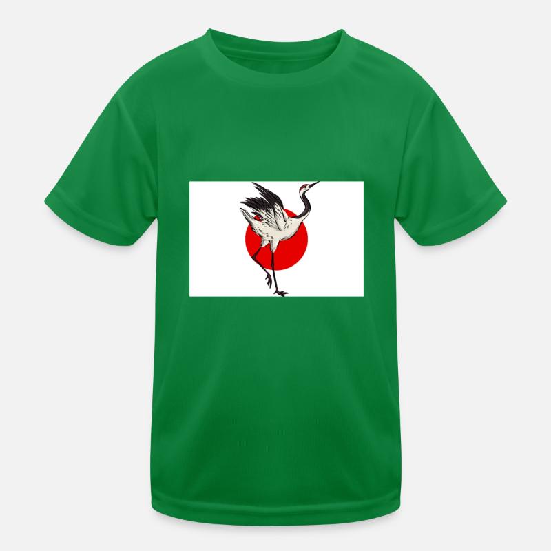 Kranich Japan Kinder Funktions-T-Shirt
