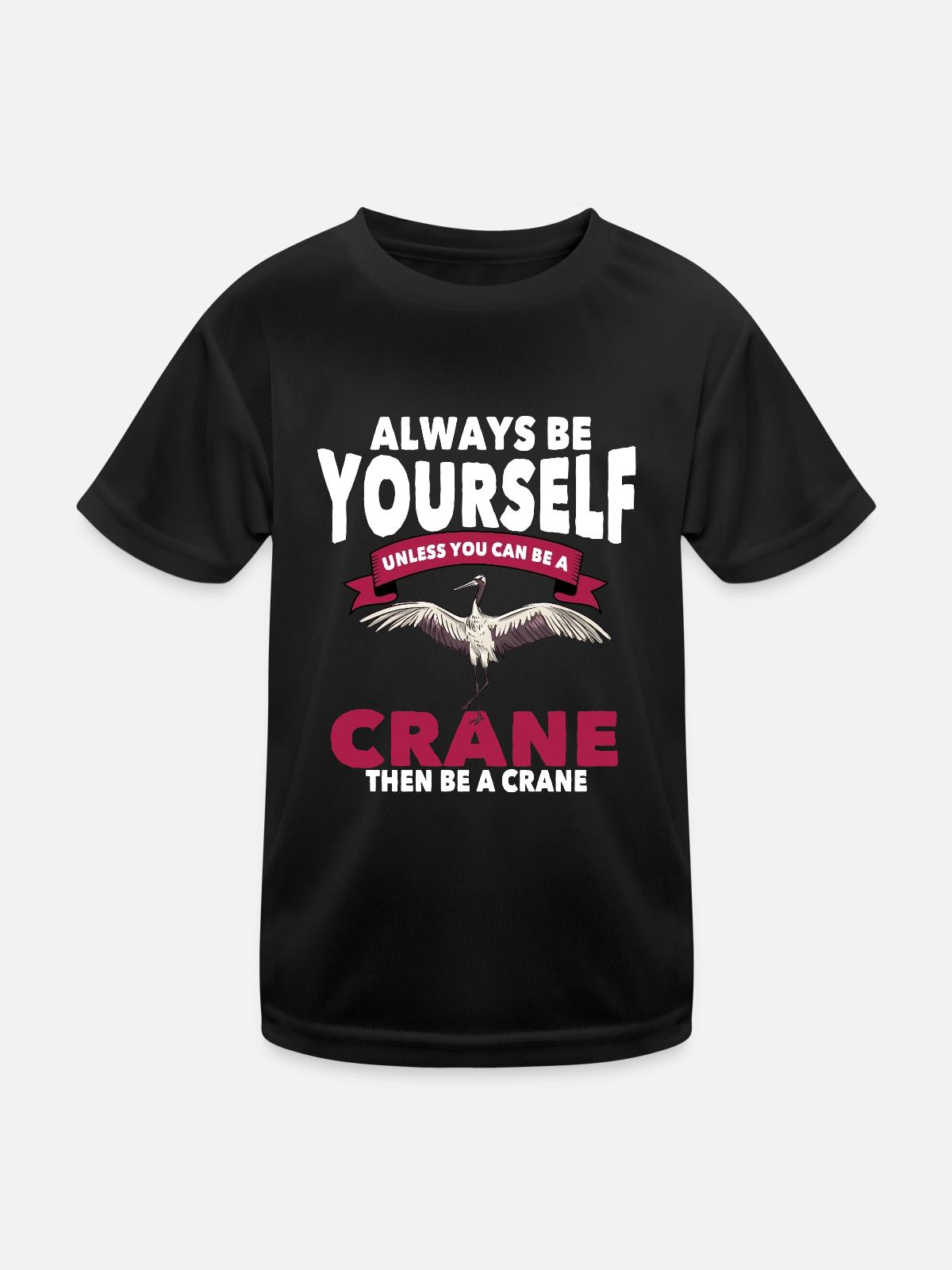 crane - Kids Functional T-Shirt - black - Front