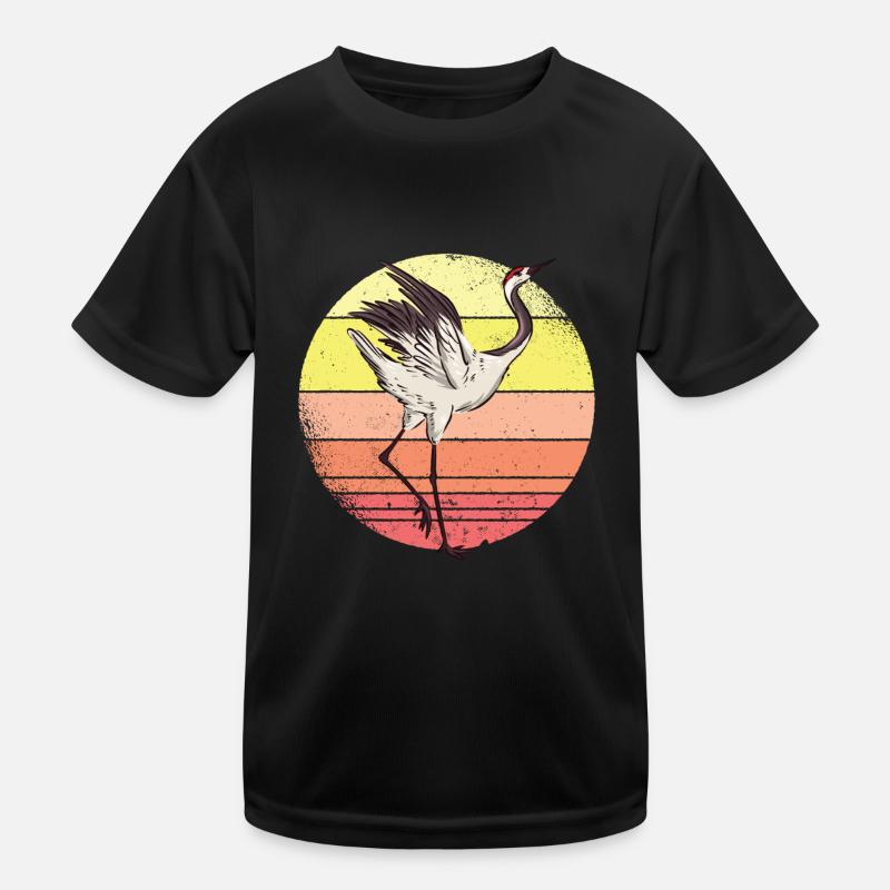 Kranich Kinder Funktions-T-Shirt