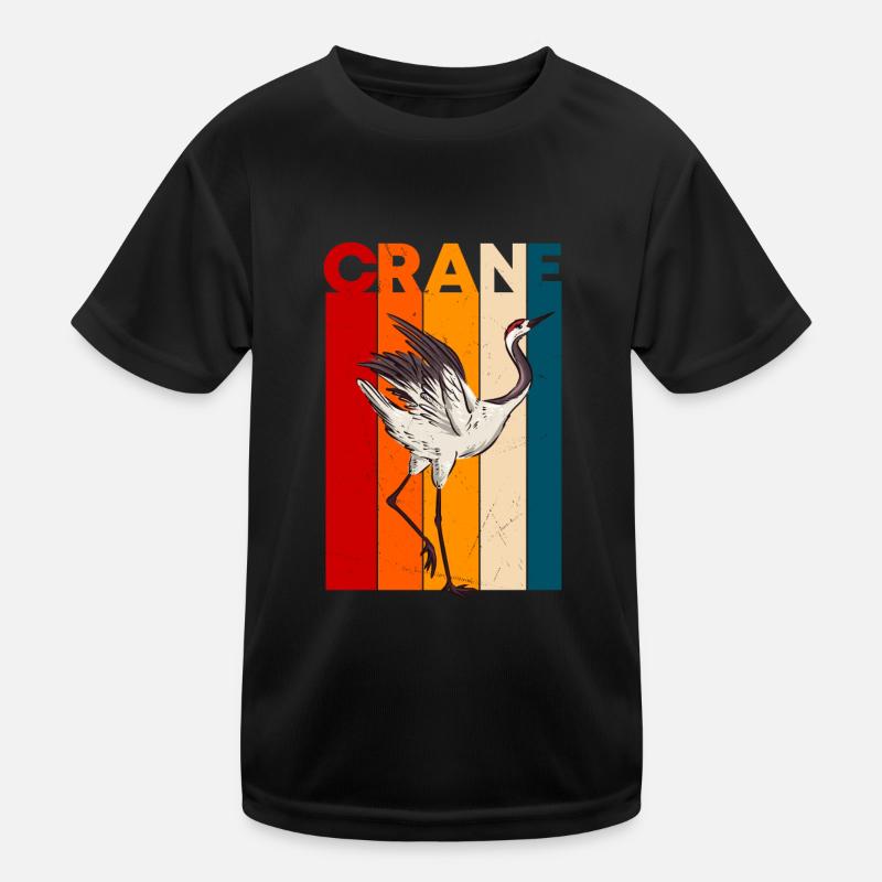 Kranich Kinder Funktions-T-Shirt