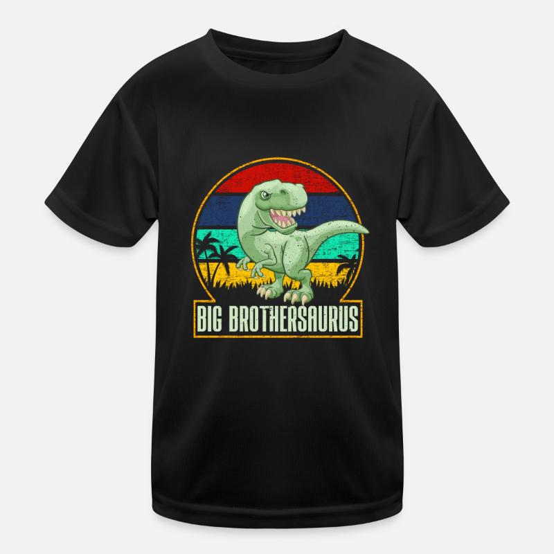Big Brother Saurus Disnosaur Brother Gift Kids Functional T-Shirt