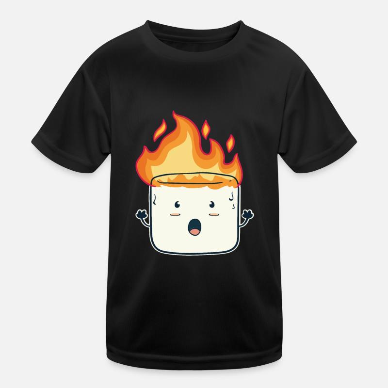 Drôle de cadeau de camping en feu de marshmallow T-shirt sport Enfant