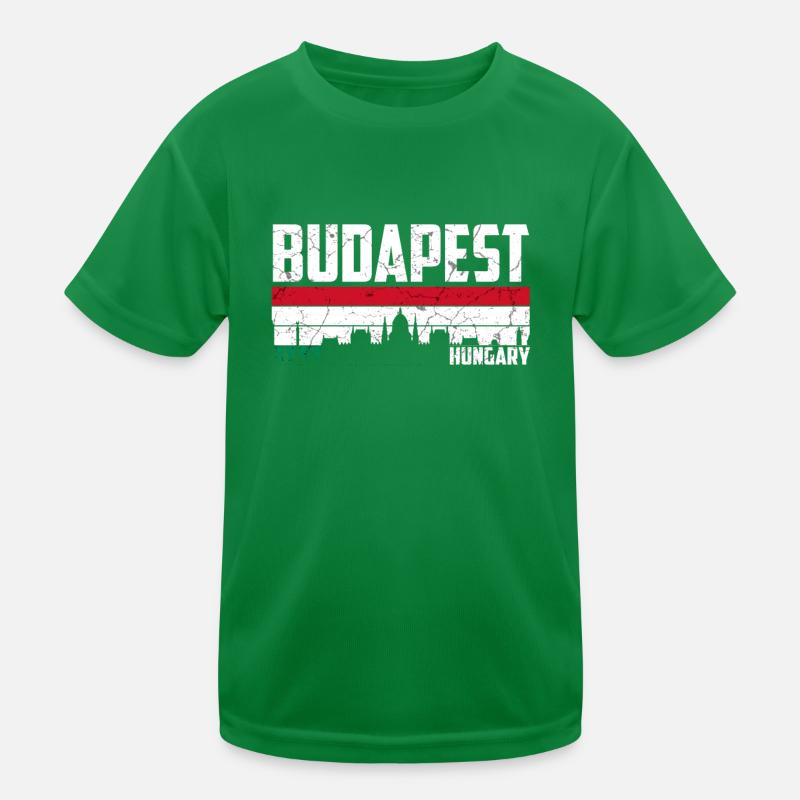 Budapest Skyline Ungarn Kinder Funktions-T-Shirt